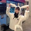 Clothing Kawaii Therapy | Kawaii Bunny Face Harajuku Hoodie Limited Edition