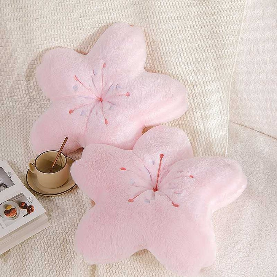 Plushies Kawaii Therapy | Kawaii Cherry Blossom Sakura Pillow Pink