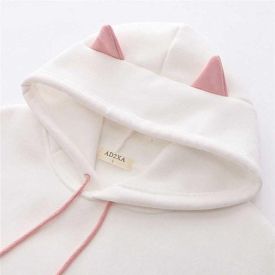 Clothing Kawaii Therapy | Kawaii Cat Fish Ears Hoodie Limited Edition