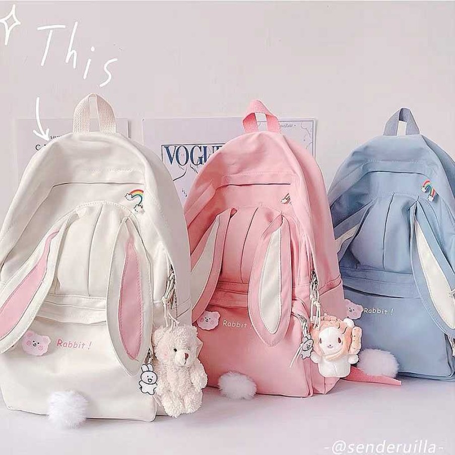 Bags Kawaii Therapy | Kawaii Cute Rabbit Ears Harajuku Backpack Limited Edition