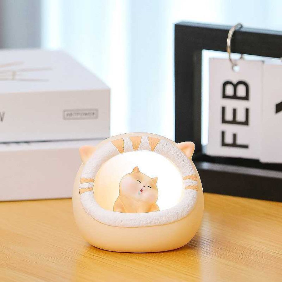 Accessories Kawaii Therapy | Kawaii Sleepy Cat Harajuku Night Lamp