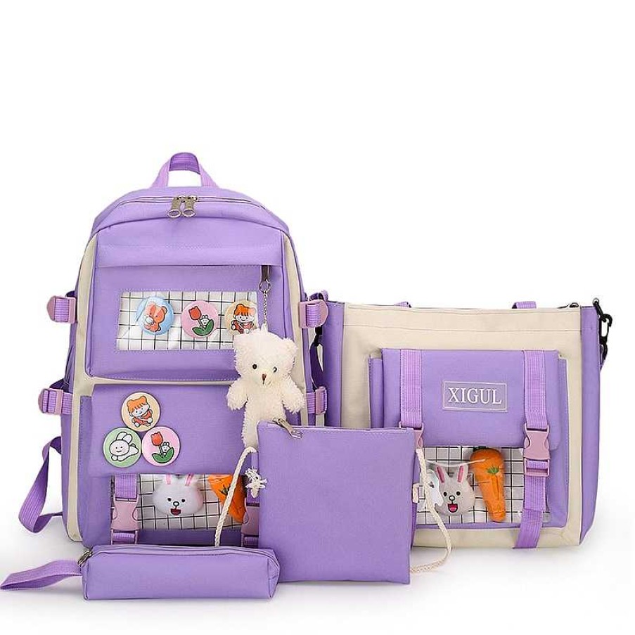 Bags Kawaii Therapy | Kawaii Harajuku Canvas Backpack Set Limited Edition