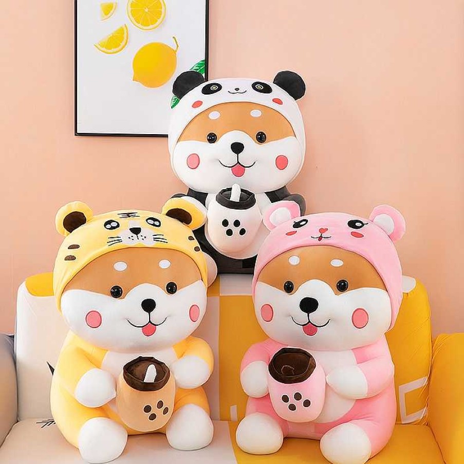 Plushies Kawaii Therapy | Kawaii Bubble Tea Shiba Inu Plush (50Cm) Jumbo Edition