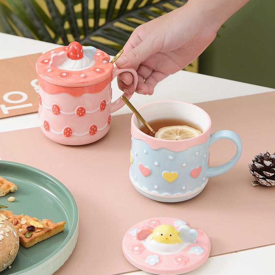 Bottles Kawaii Therapy | Kawaii Strawberry Cake Ceramic Cup Limited Edition