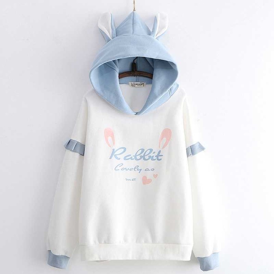 Clothing Kawaii Therapy | Kawaii Lovely Rabbit Harajuku Style Hoodie Limited Edition