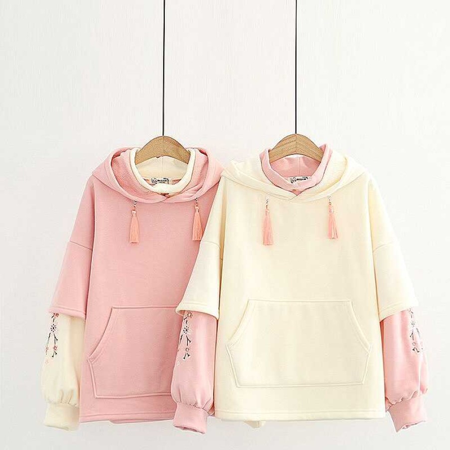 Clothing Kawaii Therapy | Kawaii Sakura Floral Cherry Blossom Hoodie Limited Edition