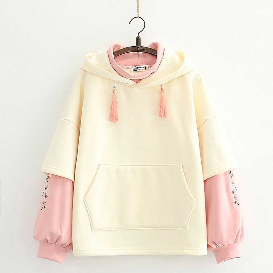 Clothing Kawaii Therapy | Kawaii Sakura Floral Cherry Blossom Hoodie Limited Edition