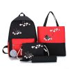 Bags Kawaii Therapy | Kawaii Neko Sakura Cat Harajuku Backpack Set