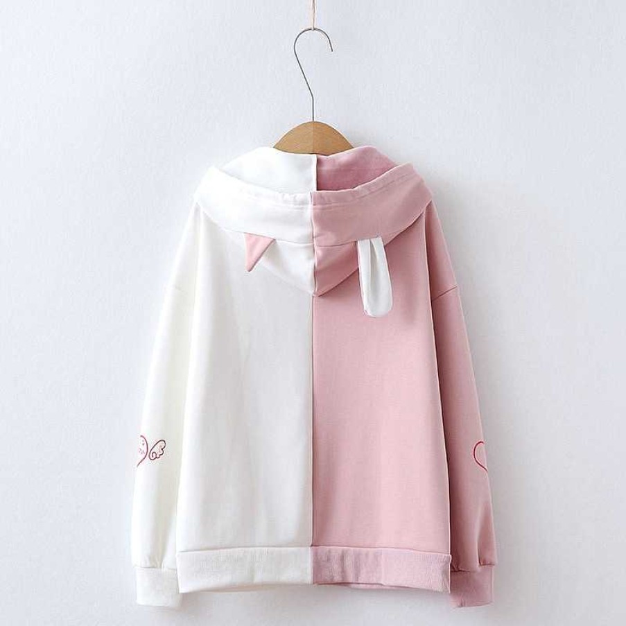 Clothing Kawaii Therapy | Kawaii Rabbit Hearts Harajuku Hoodie