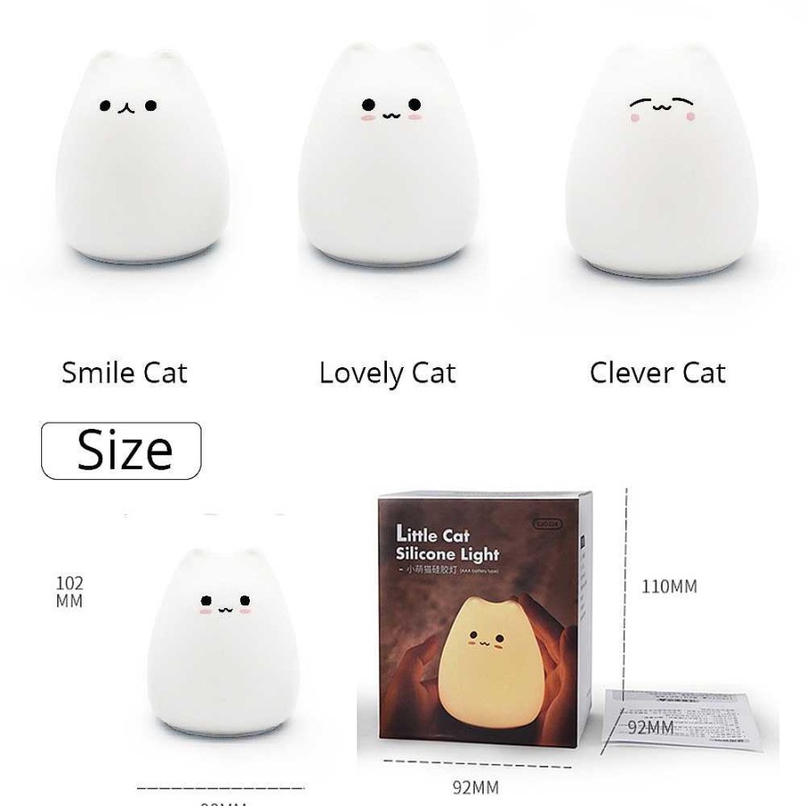 Accessories Kawaii Therapy | Kawaii Cat Silicone Lamp Limited Edition