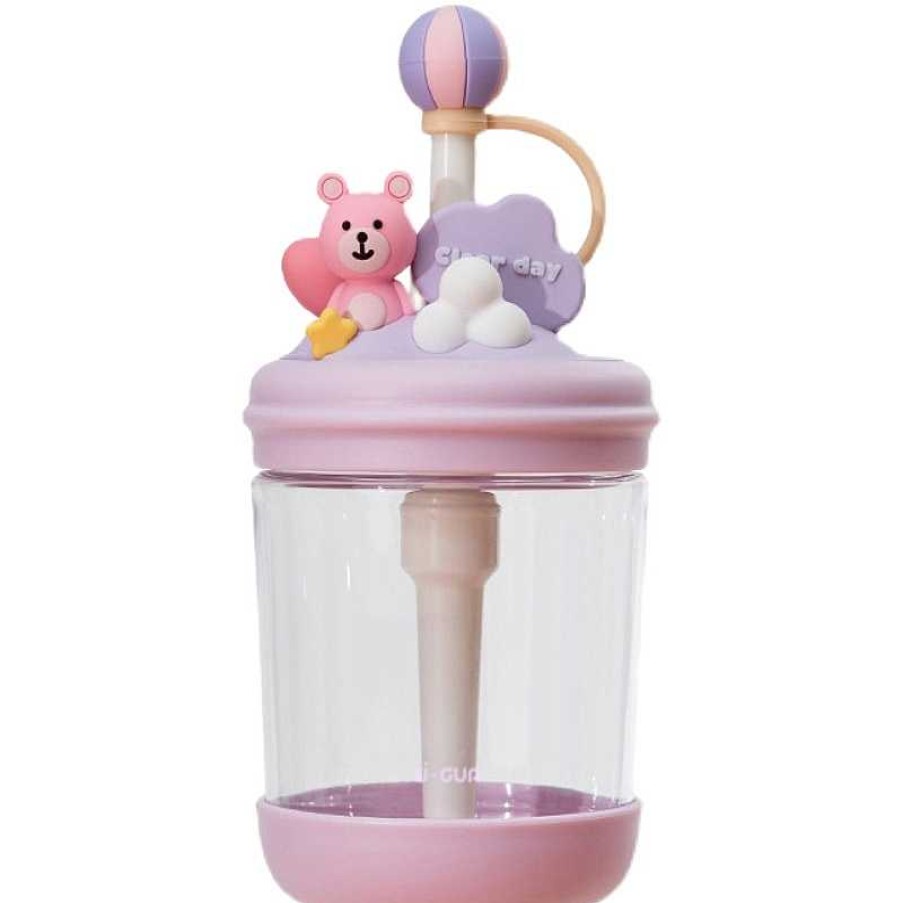 Bottles Kawaii Therapy | Kawaii Bear Pastel Style Straw Bottle Limited Edition