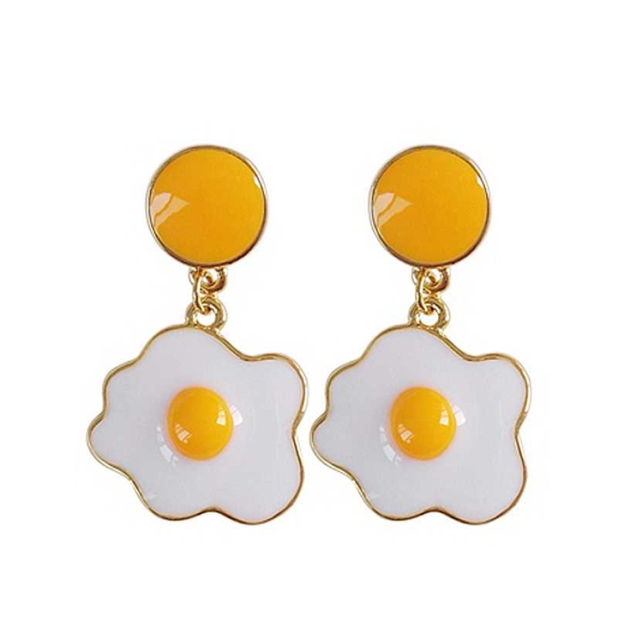 Accessories Kawaii Therapy | Kawaii Egg Yolk Earrings Limited Edition