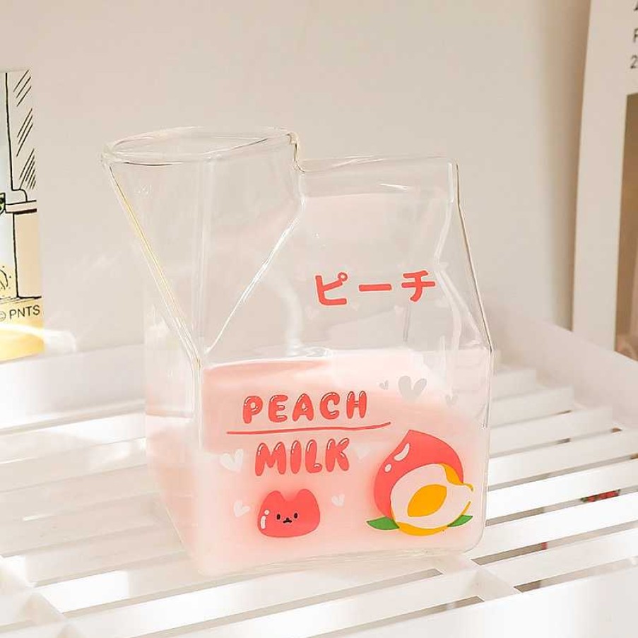 Bottles Kawaii Therapy | Kawaii Milk Square Glass Cup (380Ml) Limited Edition