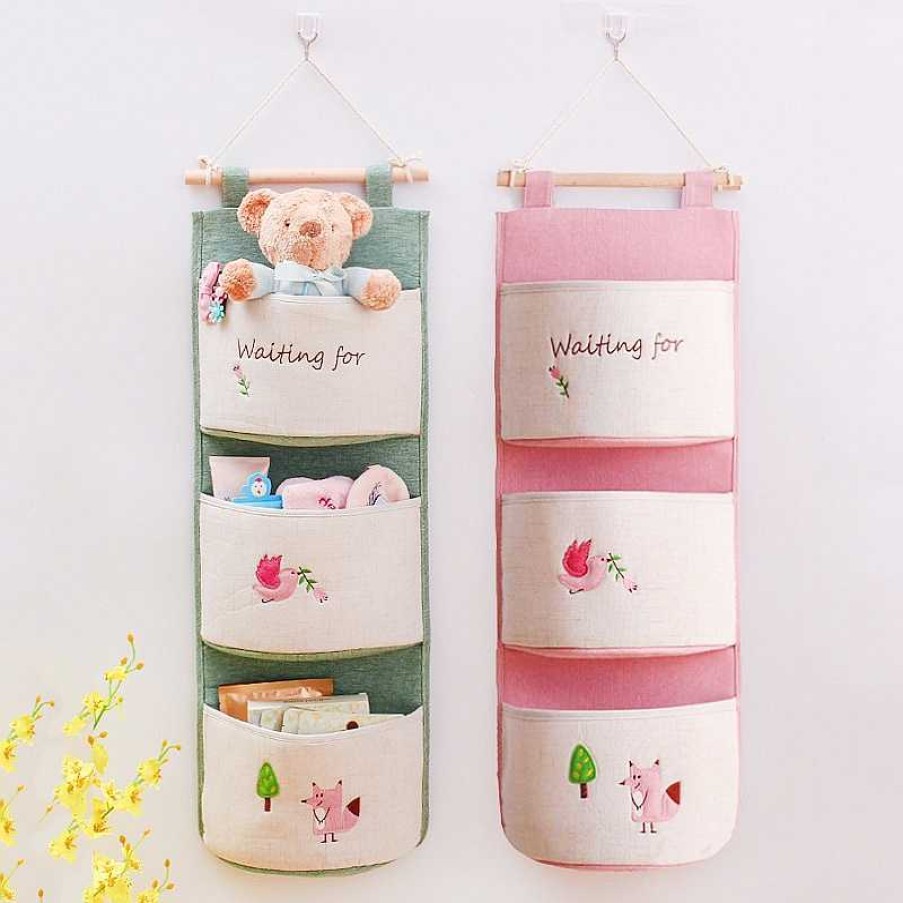 Accessories Kawaii Therapy | Kawaii Pocket Cute Wall Mounted Storage Holder