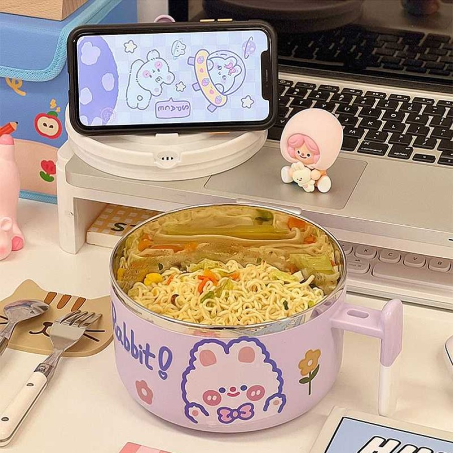 Bottles Kawaii Therapy | Kawaii Bunny Pastel Ramen Bowl Limited Edition