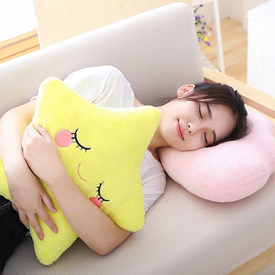 Plushies Kawaii Therapy | Kawaii Pastel Starry Cloud Moon Pillow Plush