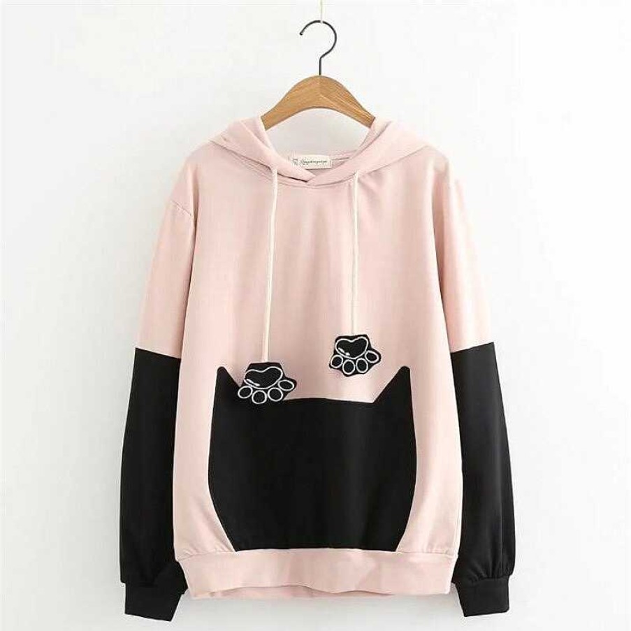 Clothing Kawaii Therapy | Kawaii Cat Paw Harajuku Hoodie Limited Edition