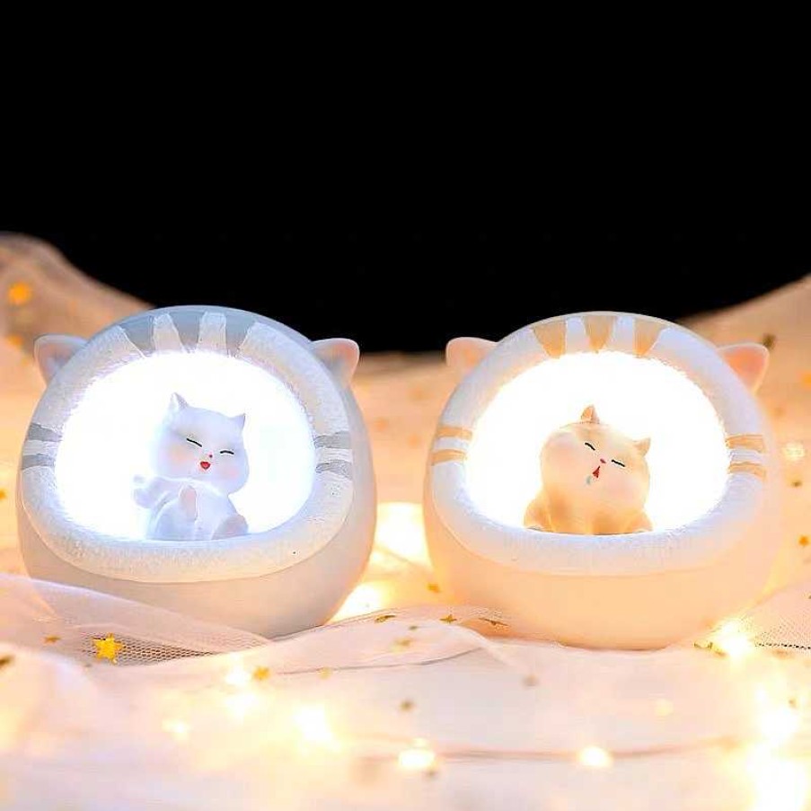 Accessories Kawaii Therapy | Kawaii Sleepy Cat Harajuku Night Lamp