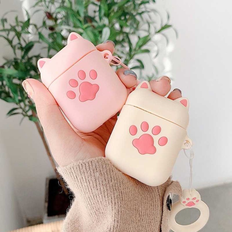 Accessories Kawaii Therapy | Kawaii Cat Paw Earphone Protective Case