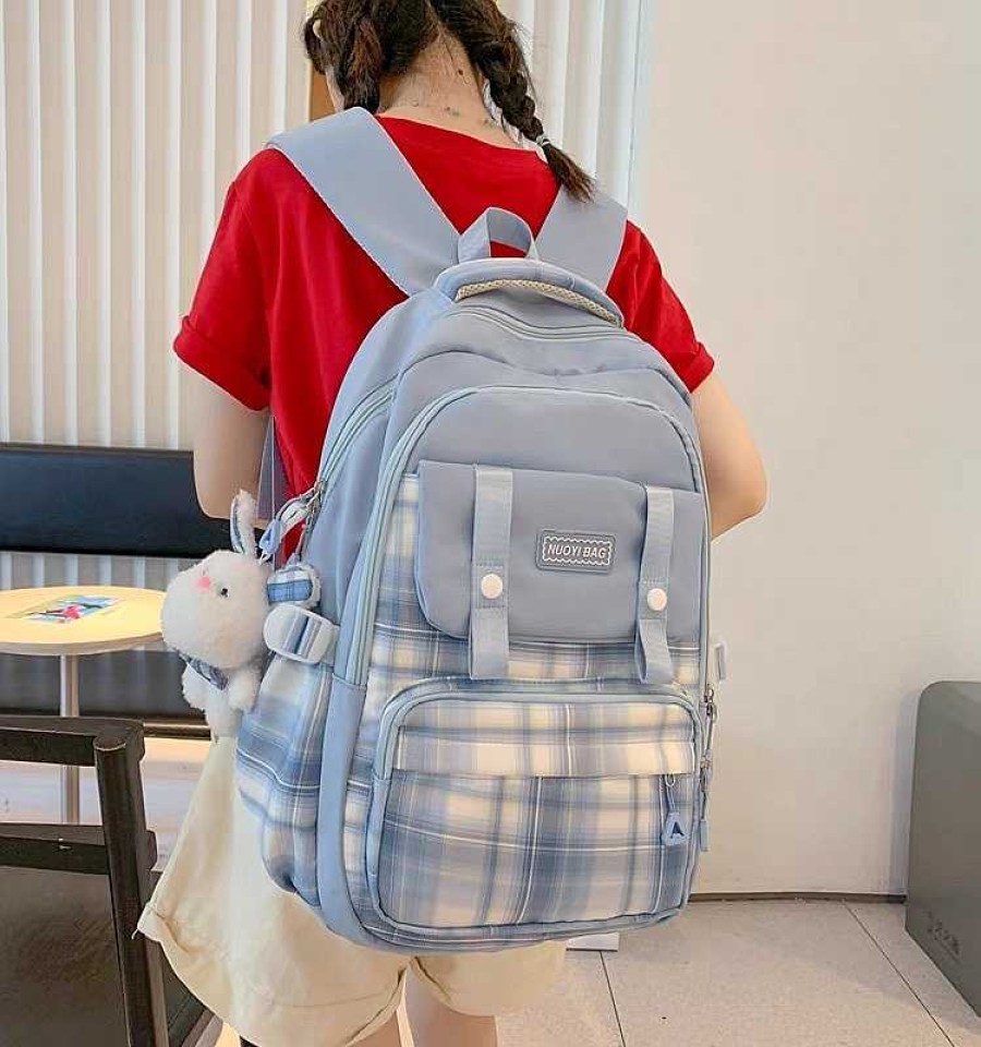 Bags Kawaii Therapy | Kawaii Therapy Harajuku Style Pastel Grid Backpack