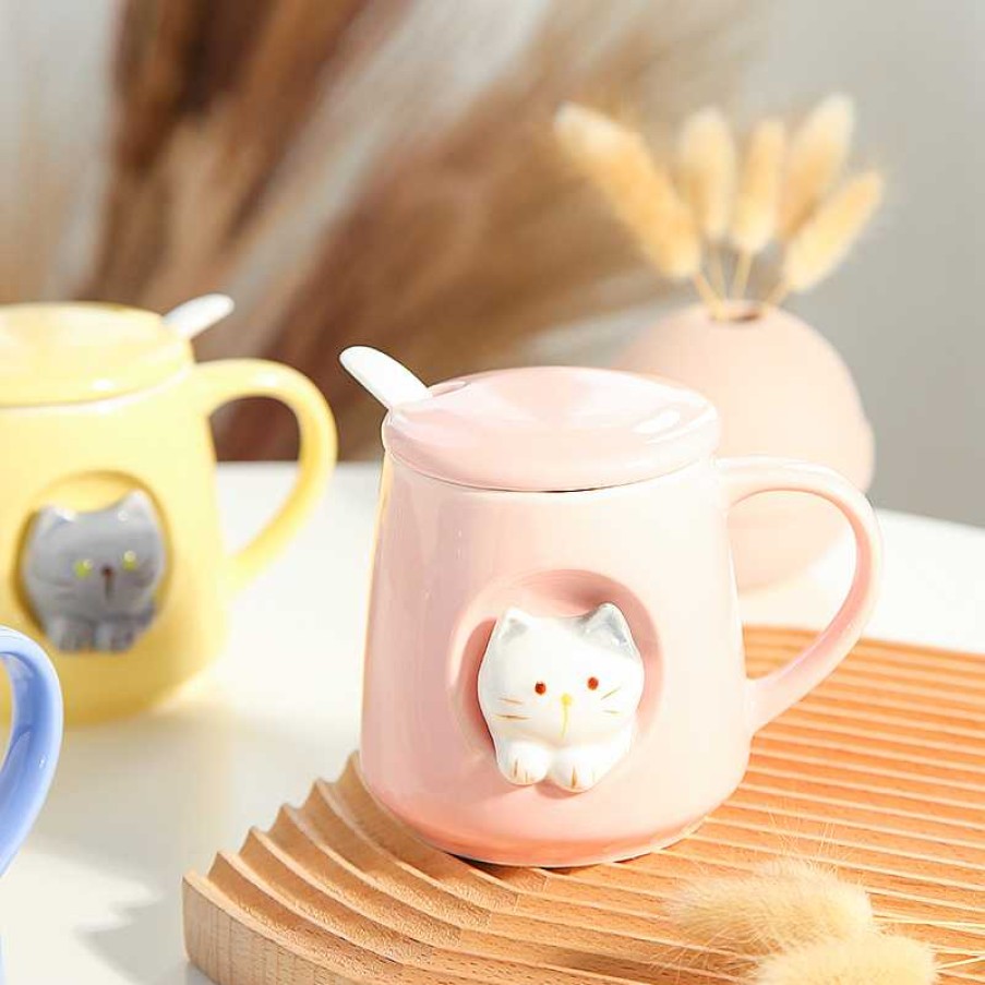 Bottles Kawaii Therapy | Kawaii Pastel Cat Ceramic Cup Limited Edition