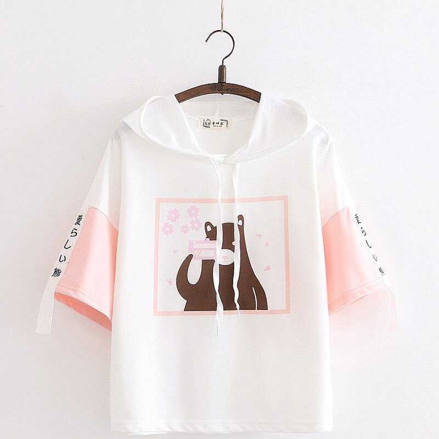 Clothing Kawaii Therapy | Kawaii Sakura Bear Harajuku Shirt