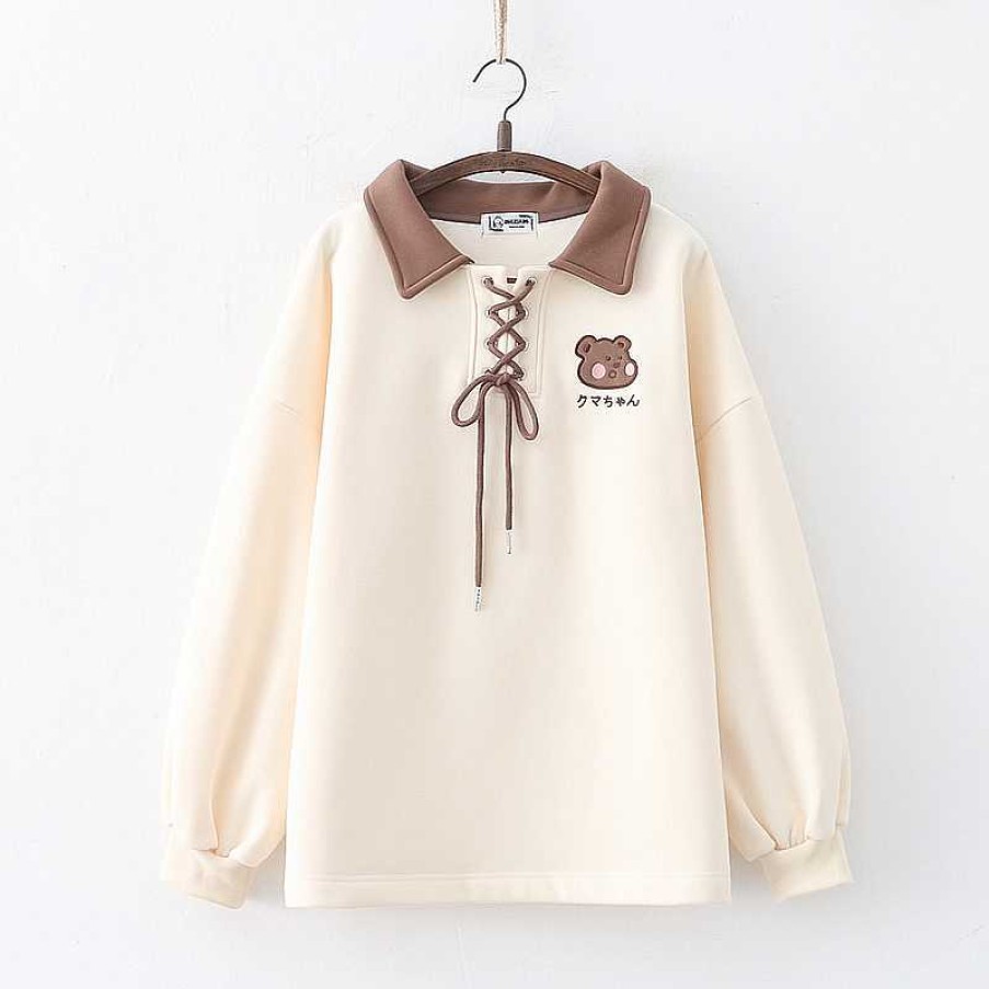 Clothing Kawaii Therapy | Kawaii Japanese Style Bear Collar Sweater Limited Edition