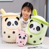 Plushies Kawaii Therapy | Kawaii Panda Boba Tea Plush Xl (50Cm)