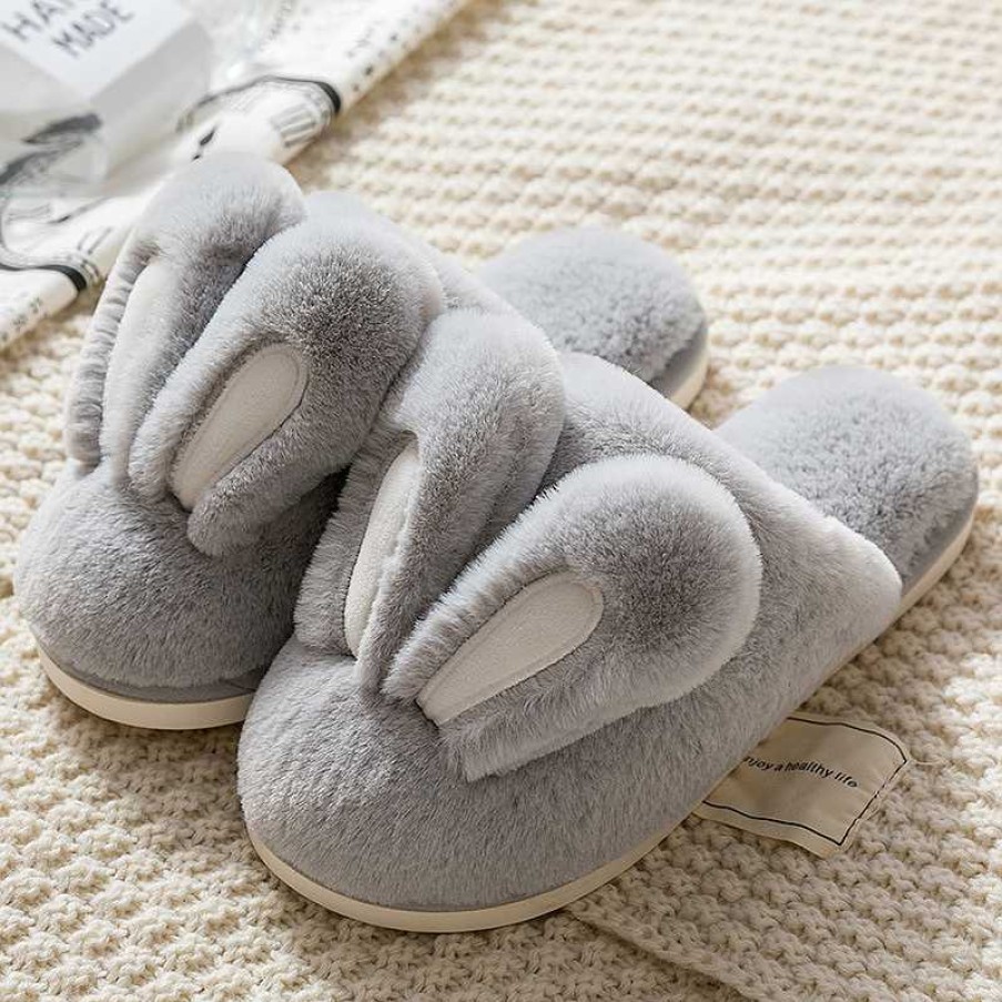 Accessories Kawaii Therapy | Kawaii Bunny Ears Warm Fuzzy Slippers Limited Edition