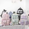 Bags Kawaii Therapy | Kawaii Pastel Canvas Harajuku Backpack Set (4Pcs)