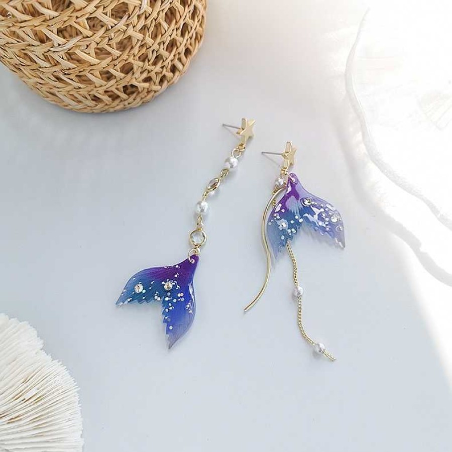 Accessories Kawaii Therapy | Kawaii Glitter Korea Style Sea Earrings