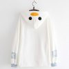 Clothing Kawaii Therapy | Kawaii Duck Japanese Style Hoodie Limited Edition White