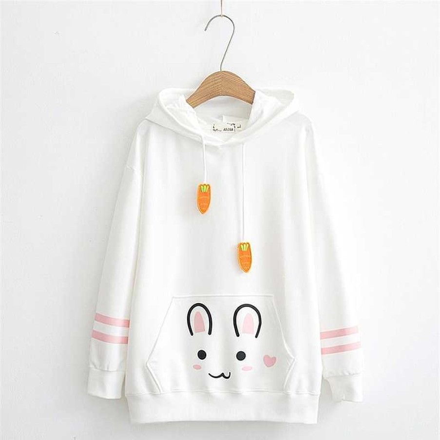 Clothing Kawaii Therapy | Kawaii Bunny Carrot Harajuku Hoodie Limited Edition