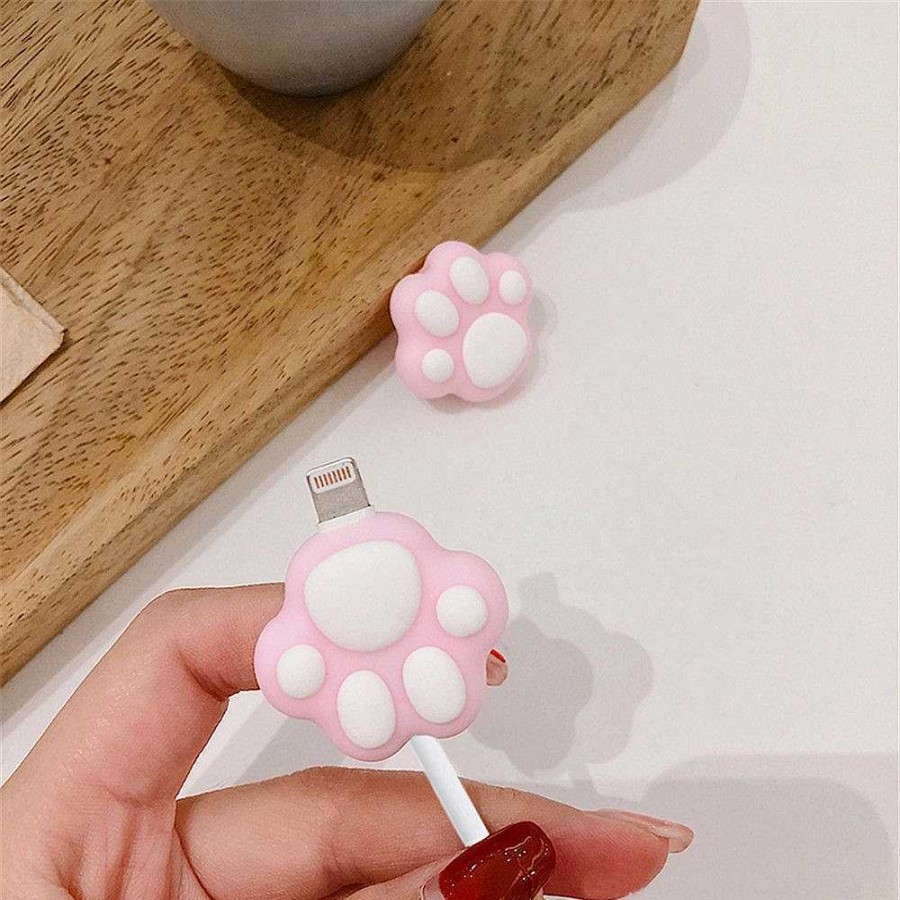 Accessories Kawaii Therapy | Kawaii Cat Paw Usb Holder Pink