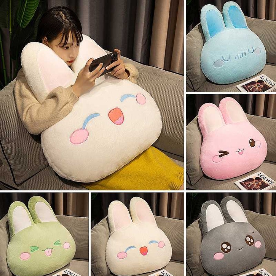 Plushies Kawaii Therapy | Kawaii Pastel Huggable Bunny Ears Pillow