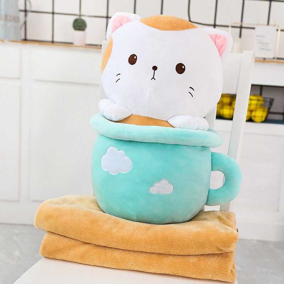 Plushies Kawaii Therapy | Kawaii Neko Cat Tea Cup Plush Limited Edition