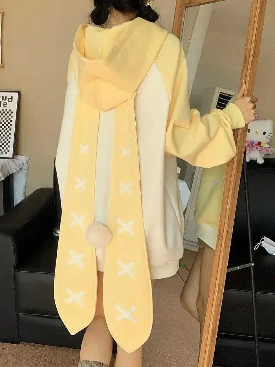 Clothing Kawaii Therapy | Kawaii Japanese Style Long Bunny Ears Hoodie Special Edition