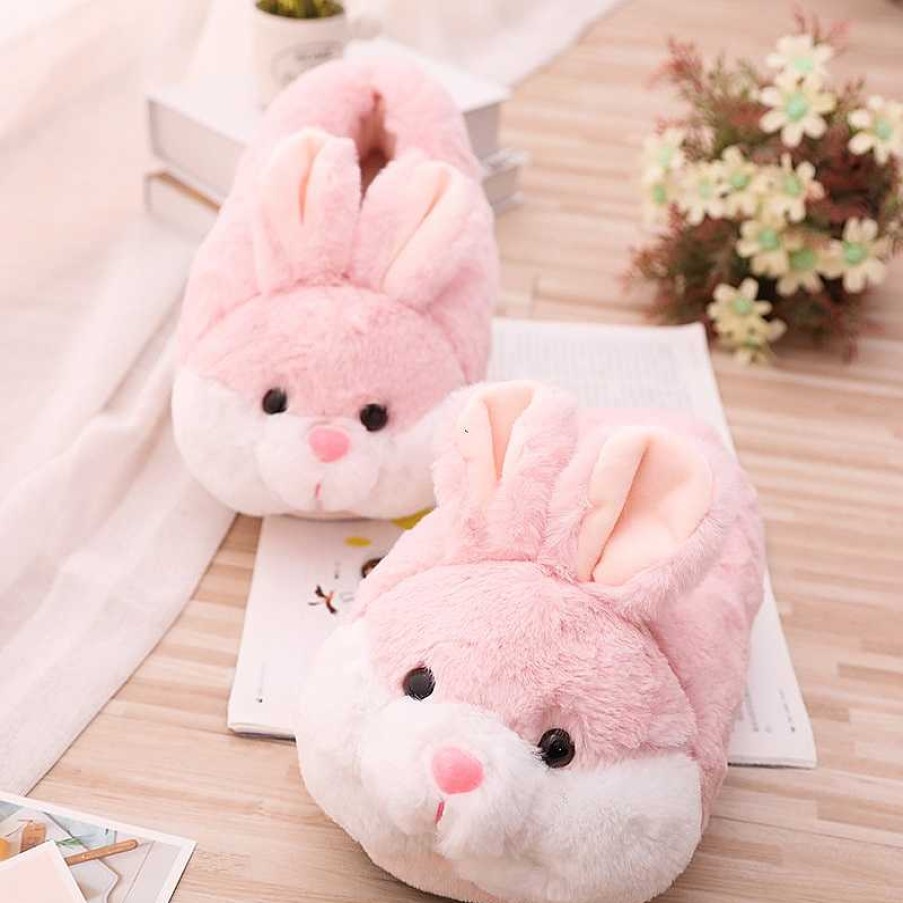 Plushies Kawaii Therapy | Kawaii Ears Slippers Pink Bunny